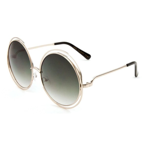 Oversized Round Sunglasses Women's Fashion Shades Circle‎ Sun Glasses Gradient - Picture 1 of 1